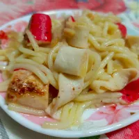 Готовим спагетти с крабовыми палочками - быстро и вкусно