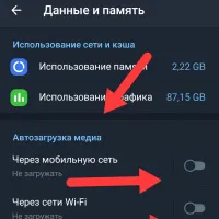 Запрет автоматического скачивания файлов присланных в Telegram